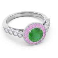 Halo Milgrain Pave Yojana Ring