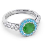 Halo Milgrain Pave Yojana Ring