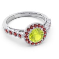 Halo Milgrain Pave Yojana Ring