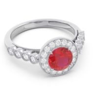 Halo Milgrain Pave Yojana Ring