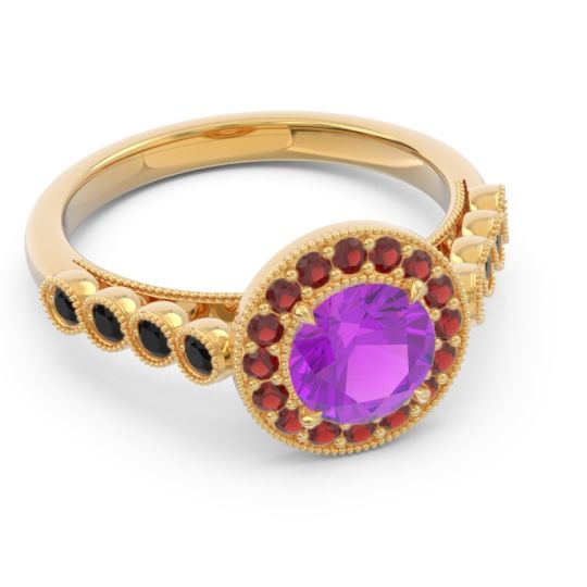 Halo Milgrain Pave Yojana Ring