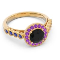 Halo Milgrain Pave Yojana Ring