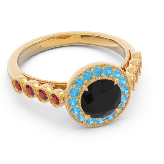 Halo Milgrain Pave Yojana Ring
