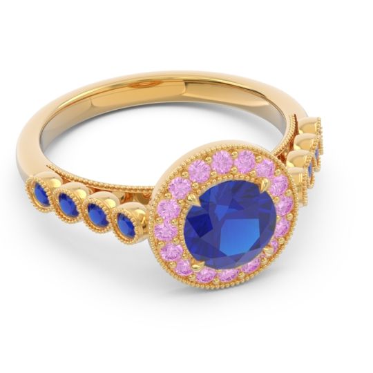 Halo Milgrain Pave Yojana Ring