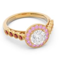 Halo Milgrain Pave Yojana Ring
