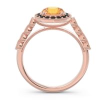 Halo Milgrain Pave Yojana Ring