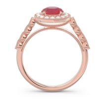 Halo Milgrain Pave Yojana Ring
