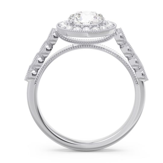 Halo Milgrain Pave Yojana Ring