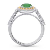 Halo Milgrain Pave Yojana Ring