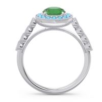 Halo Milgrain Pave Yojana Ring