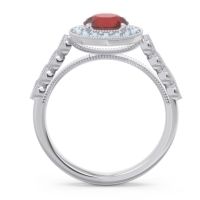Halo Milgrain Pave Yojana Ring