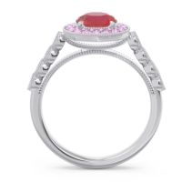 Halo Milgrain Pave Yojana Ring