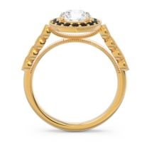 Halo Milgrain Pave Yojana Ring