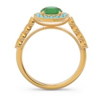 Halo Milgrain Pave Yojana Ring