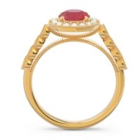 Halo Milgrain Pave Yojana Ring