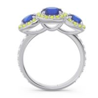 Three Stone Halo Abhra Ring