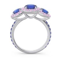 Three Stone Halo Abhra Ring