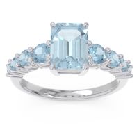 Pave Emerald Cut Vikara Ring