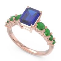 Pave Emerald Cut Vikara Ring