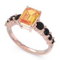 Pave Emerald Cut Vikara Ring