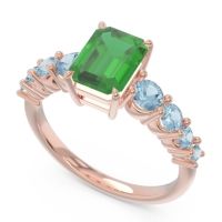Pave Emerald Cut Vikara Ring
