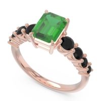 Pave Emerald Cut Vikara Ring
