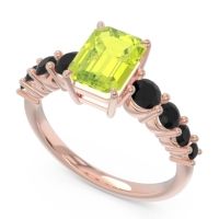 Pave Emerald Cut Vikara Ring