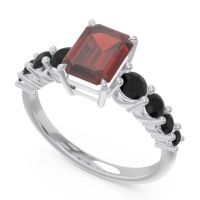 Pave Emerald Cut Vikara Ring