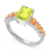 Pave Emerald Cut Vikara Ring