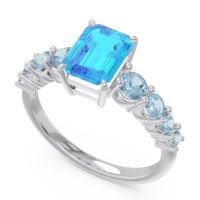 Pave Emerald Cut Vikara Ring