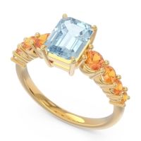 Pave Emerald Cut Vikara Ring