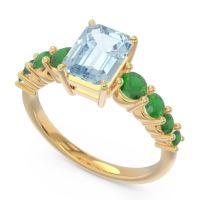 Pave Emerald Cut Vikara Ring