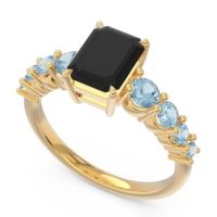 Pave Emerald Cut Vikara Ring
