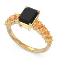 Pave Emerald Cut Vikara Ring