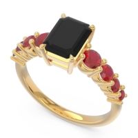 Pave Emerald Cut Vikara Ring