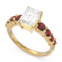 Pave Emerald Cut Vikara Ring