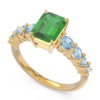 Pave Emerald Cut Vikara Ring