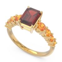 Pave Emerald Cut Vikara Ring