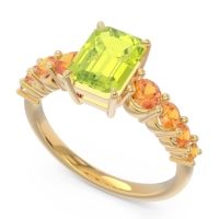 Pave Emerald Cut Vikara Ring