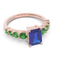 Pave Emerald Cut Vikara Ring