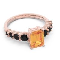 Pave Emerald Cut Vikara Ring