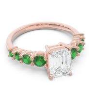 Pave Emerald Cut Vikara Ring