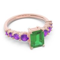 Pave Emerald Cut Vikara Ring
