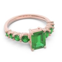 Pave Emerald Cut Vikara Ring