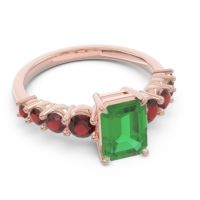 Pave Emerald Cut Vikara Ring