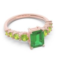 Pave Emerald Cut Vikara Ring
