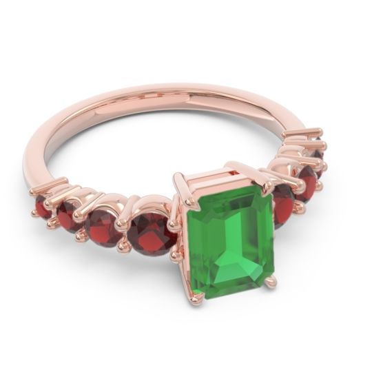Pave Emerald Cut Vikara Ring