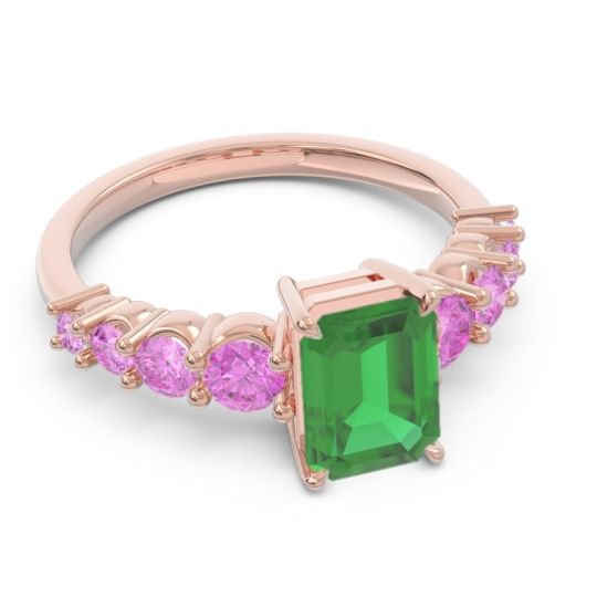 Pave Emerald Cut Vikara Ring