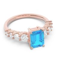 Pave Emerald Cut Vikara Ring