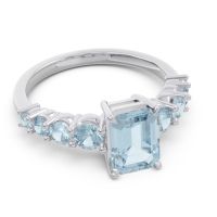 Pave Emerald Cut Vikara Ring